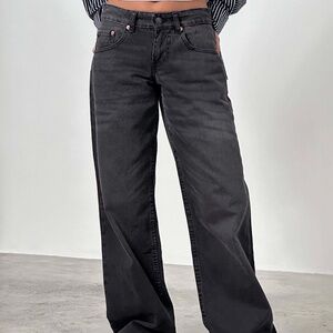 Motel Rocks Low Rise Parallel Jeans in Vintage Black Size W28 L32W28 L32